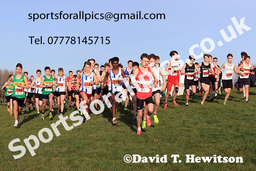 Boys under-15s 2024 NECAA Cross Country Champs., Temple Park, South Shields. Photo: David T. Hewitson/Sports for All Pics